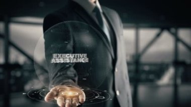 Hologram işadamı kavramı ile yönetici yardım