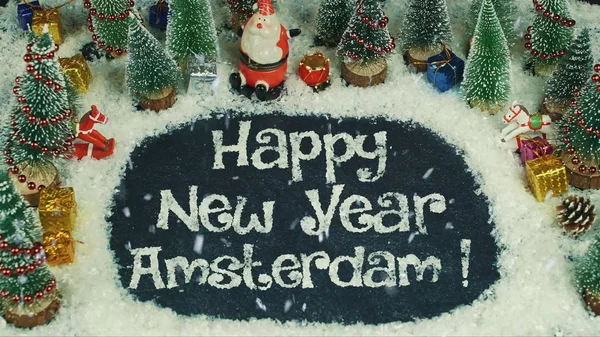 Stop motion animación de Feliz Año Nuevo Amsterdam — Foto de Stock
