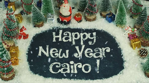 Stop motion animación de feliz año nuevo Cairo — Foto de Stock