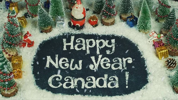 Stop motion animación de Feliz Año Nuevo Canadá — Foto de Stock