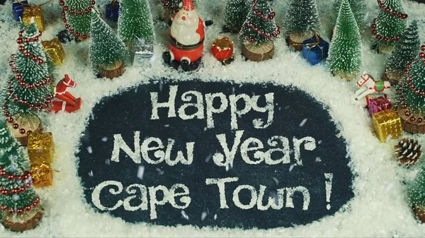Stop motion animación de Feliz Año Nuevo Ciudad del Cabo — Foto de Stock