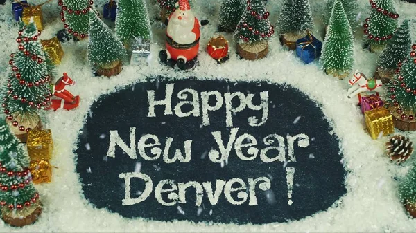 Stop motion animación de Feliz Año Nuevo Denver — Foto de Stock