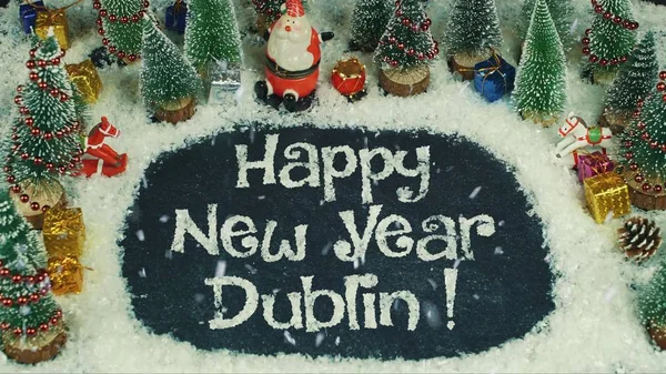 Stop motion animación de Feliz Año Nuevo Dublín — Foto de Stock