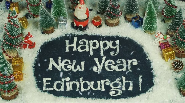 Stop motion animación de Feliz Año Nuevo Edimburgo — Foto de Stock