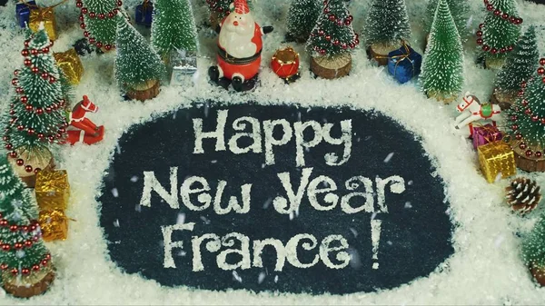 Stop motion animación de Feliz Año Nuevo Francia — Foto de Stock