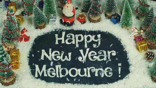 Stop motion animación de Feliz Año Nuevo Melbourne — Foto de Stock