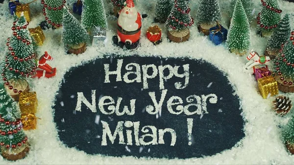 Stop motion animación de Feliz Año Nuevo Milán — Foto de Stock