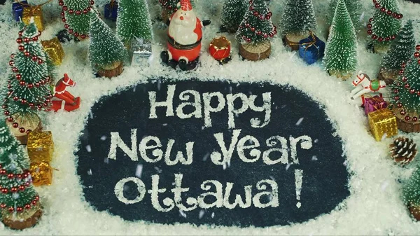Stop motion animación de Feliz Año Nuevo Ottawa — Foto de Stock