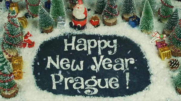 Stop motion animación de Feliz Año Nuevo Praga — Foto de Stock