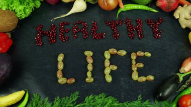 Sağlıklı yaşam meyve stop motion
