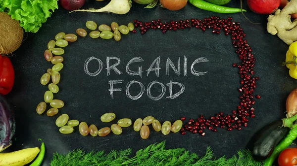 Organic food fruit stop motion — Stock Photo, Image
