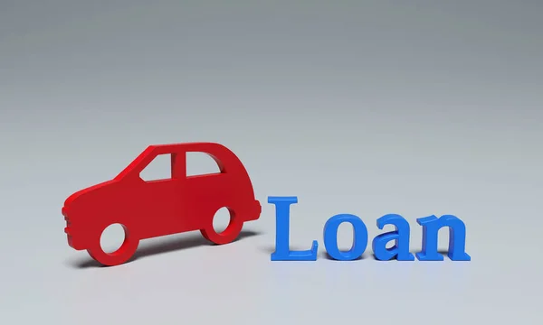 Car Loan Concept - 3D Rendering Images — Stock Photo, Image