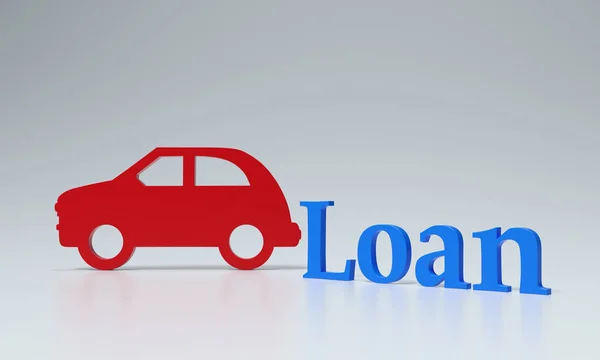 Car Loan Concept - 3D Rendering Images — Stock Photo, Image