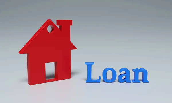 Concepto de préstamo hipotecario - Imagen de renderizado 3D —  Fotos de Stock