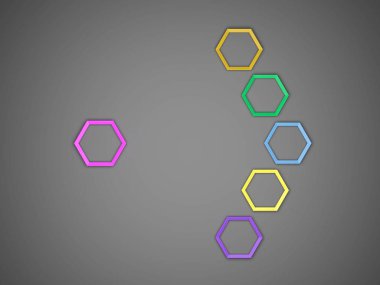 iş için 3D sekizgen şablonu düzeni