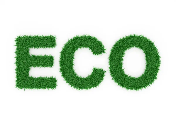 Tekst Eco - 3d renderowane obrazy — Zdjęcie stockowe