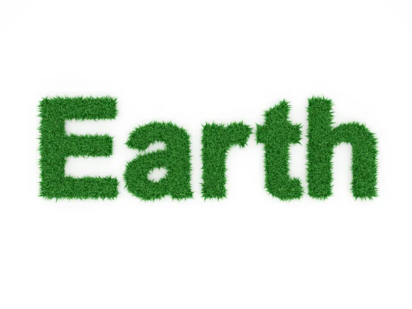 地球文本-3d 呈现的图像 — 图库照片