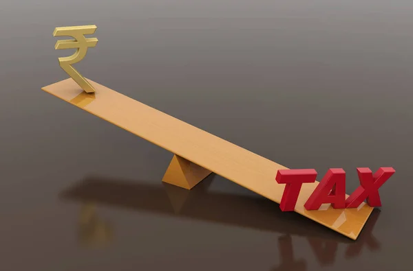 Daňová koncepce s symbol Rupie — Stock fotografie