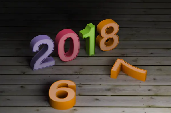 Neues Jahr 2018 — Stockfoto