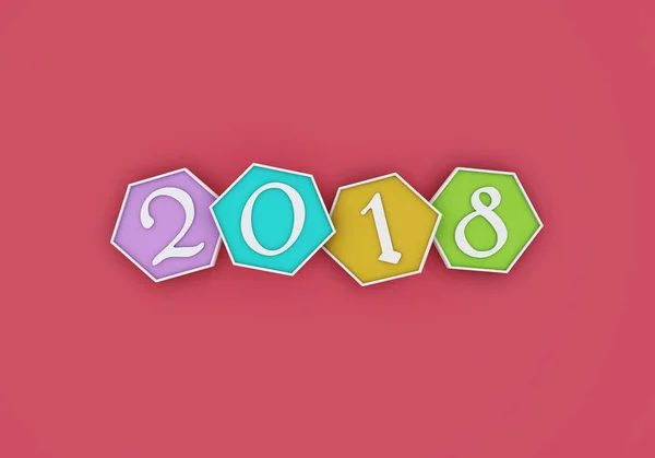 Neues Jahr 2018 — Stockfoto