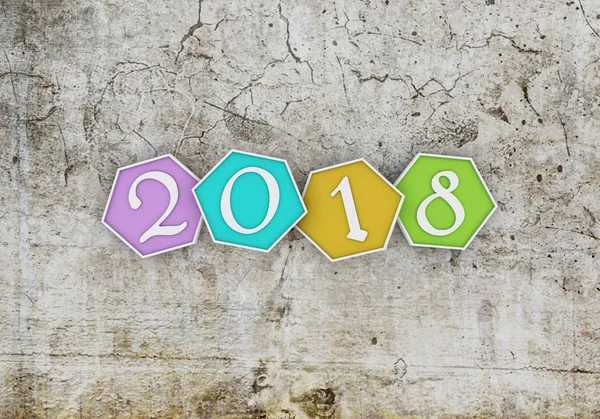 Neues Jahr 2018 — Stockfoto