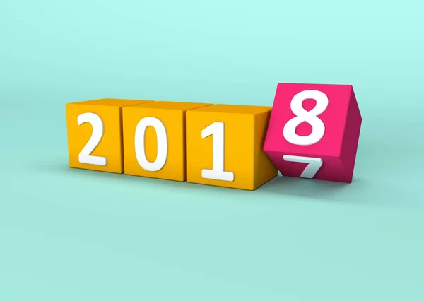 Nieuwjaar 2018 — Stockfoto