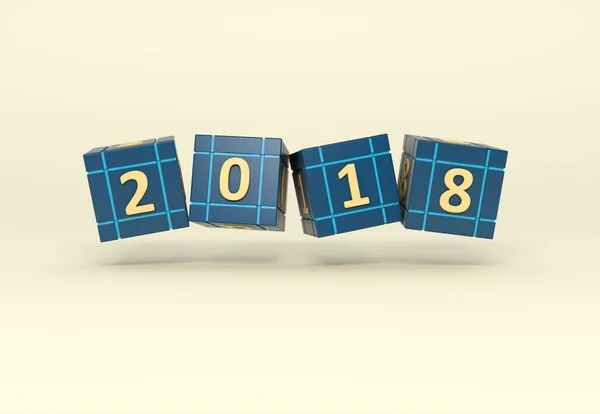 Nieuwjaar 2018 — Stockfoto