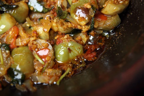 Curry van aubergine (Brinjal) — Stockfoto