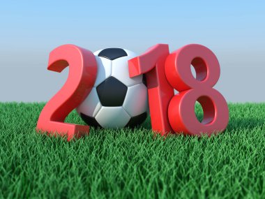     Yeni yıl 2018 - 3d görüntü 