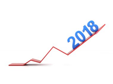 Yeni yıl 2018 - 3d render resim