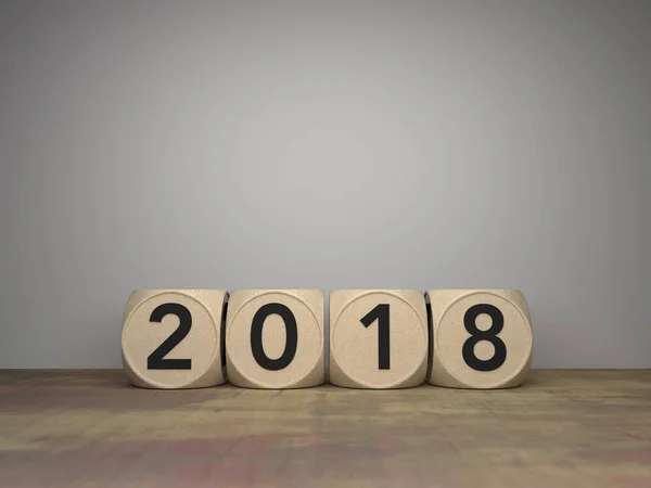 Nieuwjaar 2018 — Stockfoto