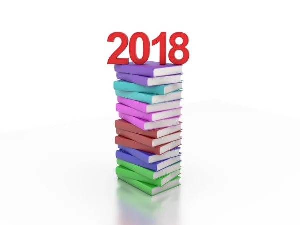 Nouvel an 2018 avec Livres scolaires — Photo