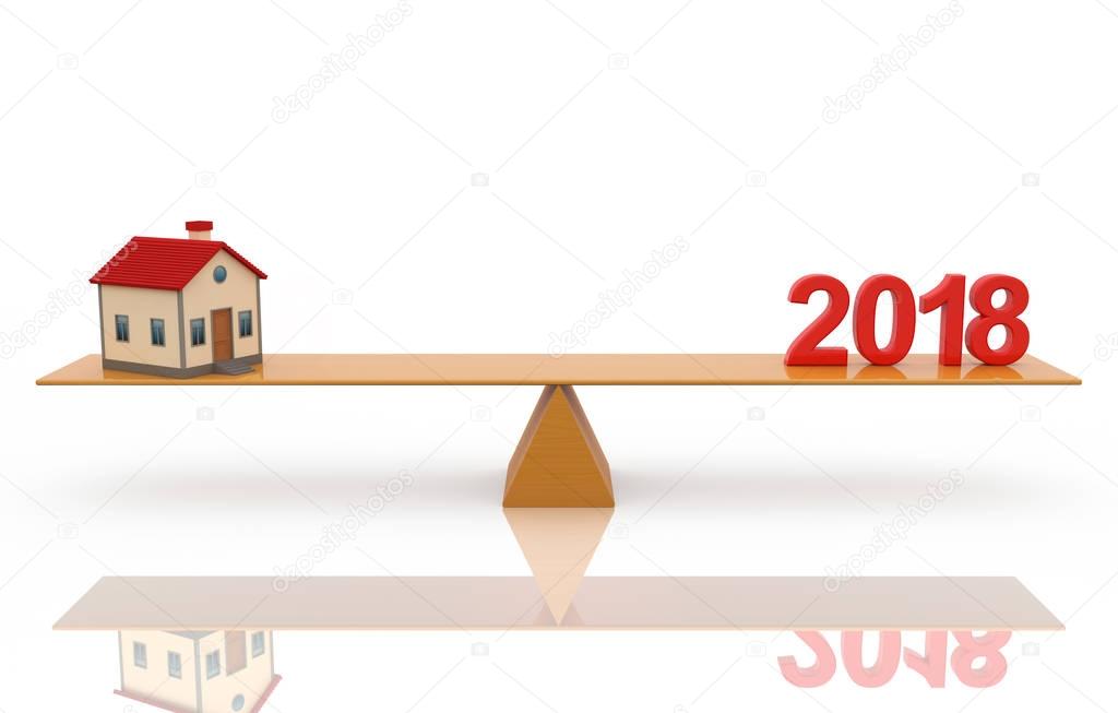 New Year 2018 with House Model 