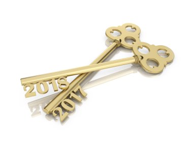 Yeni yıl 2018 ile anahtar 