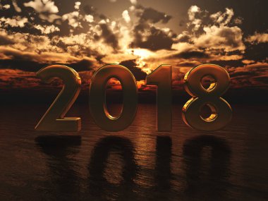 Yeni yıl 2018 gündoğumu ile 