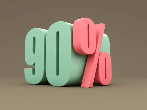 Ninety Percent Rendering Image — Stock Photo, Image