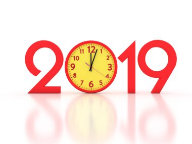      Yeni yıl 2019 - 3d görüntü 