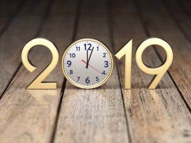      Yeni yıl 2019 - 3d görüntü 