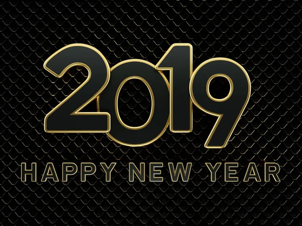 Año Nuevo 2019 Imagen Renderizada —  Fotos de Stock