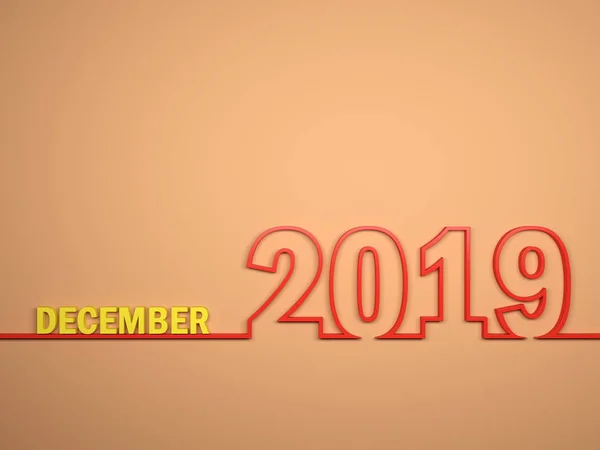 Neujahr 2019 Gerendertes Bild — Stockfoto