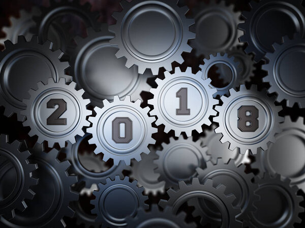      Новый 2019 год - 3D-рендеринг изображения
 