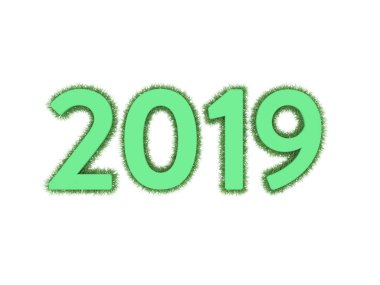      Yeni yıl 2019 - 3d görüntü 