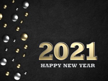 Yeni Yıl 2021 Yaratıcı Tasarım Konsepti - 3B Hazırlanmış Resim