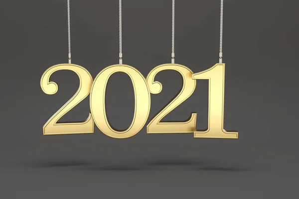 Nieuwjaar 2021 Creatief Ontwerpconcept Rendered Image — Stockfoto