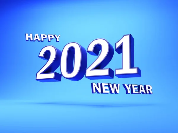 Nieuwjaar 2021 Creatief Ontwerpconcept Rendered Image — Stockfoto