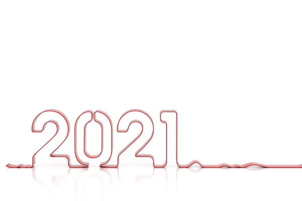 Nový Rok 2021 Creative Design Concept Vykreslený Obraz — Stock fotografie