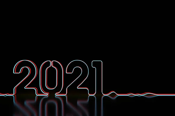 Νέο Έτος 2021 Creative Design Concept Επεξεργασμένη Εικόνα — Φωτογραφία Αρχείου