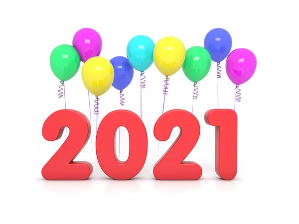 Ano Novo 2021 Conceito Design Criativo Imagem Renderizada — Fotografia de Stock