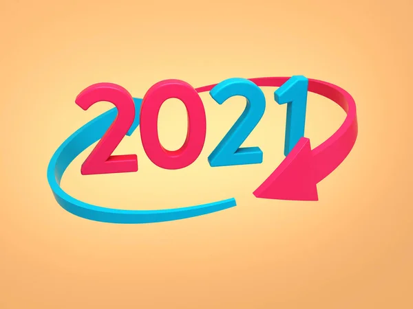 Nuovo Anno 2021 Creative Design Concept Immagine Resa — Foto Stock