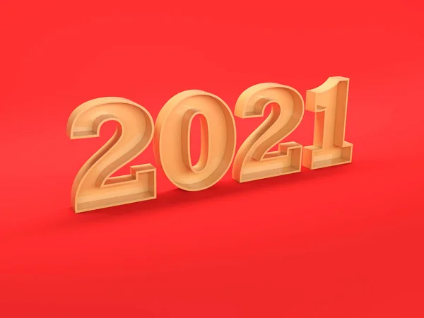 Nieuwjaar 2021 Creatief Ontwerpconcept Rendered Image — Stockfoto